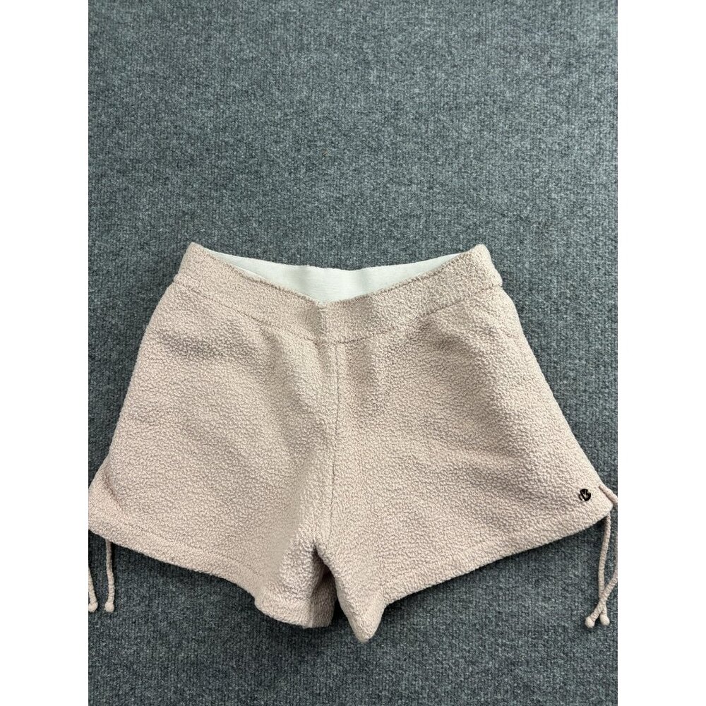 Buffbunny Collection Shorts Womens Small Beige Boucle Sweat‎ Lounge Drawstring